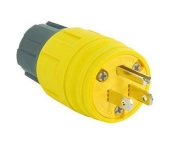 Watertight Plug, 2-Pole, 15-Amp, 125-Volt, Yellow