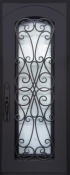 3369 Amorosa Hammered Water Glass Ant Bronze Patina Iron LH Door