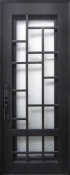 3369 Nueva Iron Pinhead Glass Aged Pewter Patina Finish Inswing RH Door