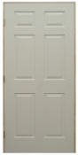 2468 Textured 6 Panel Prehung Inswing Right Hand Door