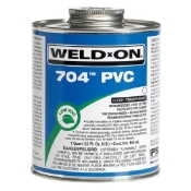WELD-ON 704 Series 12126 PVC Cement, Liquid, Clear