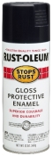Stops Rust Protective Enamel Spray Gloss Black