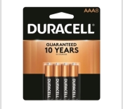 Duracell  High Capacity Alkaline Battery, 1.5 V, Aaa, Manganese Dioxide