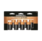 Duracell Alkaline Battery, C, Manganese Dioxide, 1.5 V 