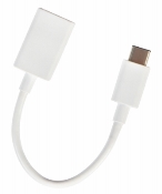 6", White, USB Type-C To USB Type A Adapter Cable