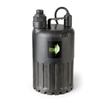 1/2 HP Thermoplastic Submersible Utility Pump with Manual Operation