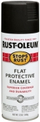 Stops Rust Protective Enamel Spray Flat Black