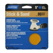 5" 80 Grit Stick & Sand Disc - 5 Pack