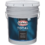 Glidden Total Interior Paint + Primer, White Semi-Gloss, 5 Gallon