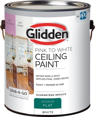 Shop Interior Flat Pink To White Ceiling Paint 1 Gallon At Mccoy S