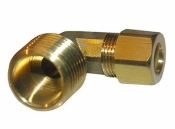 3/8" Compression x 1/2" Male Pipe Thread Brass Elbow