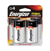 D Alkaline Batteries, 4 Pack
