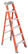 6-ft,  2 in 1 Fiberglass Cross-Step ladder