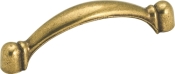 Amerock BP3441BB Cabinet Pull, 3-7/16 in L x 1-1/8 in H Handle, Zinc, Burnished Brass