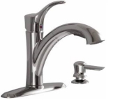 1 Handle Pull-Out Kitchen Faucet With Soap Dispenser, Chrome