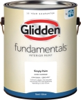 Glidden Fundamentals Semi-Gloss White Interior Paint, 1 Gallon