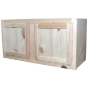 30" x 15" Unfinished Pine Wall Cabinet
