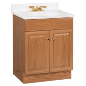 Richmond 24"  Vanity in Oak Finish with Cultured Marble Top