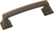 Amerock BP53030ORB Cabinet Pull, 3-3/4 in L x 1-1/8 in H Handle, Zinc, Oil-Rubbed Bronze