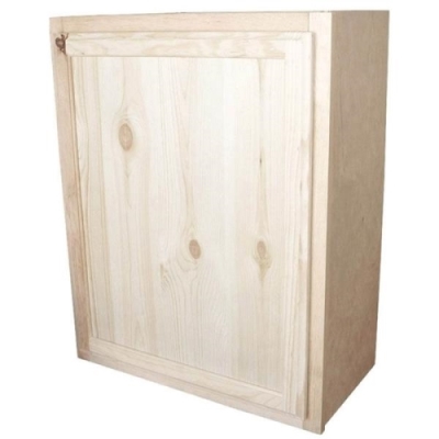24 X 30 Unfinished Pine Wall Cabinet, Unfinished Wall Cabinet