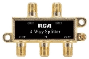 4 Way, Coaxial Cable Splitter