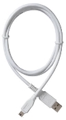 3', White, Micro USB Power & Sync Cable