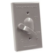 Hubbell 5121-5 Toggle Cover, 4-39/64 In L, 2-53/64 In W, Metal, For Single Pole 125 V, 15 A Receptacles