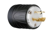 Locking Plug, 20-Amp, 125-Volt, Black/White