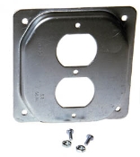 Raco 902C Exposed Work Cover, 4-3/16 In L, 4-3/16 In W, Square, Galvanized Steel, For 1 Duplex Receptacles