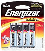 AA Alkaline Batteries, 8 Pack
