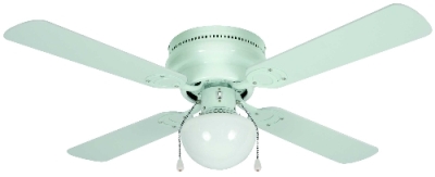 Shop Aegean 42 Flush Mount Ceiling Fan White With Light Kit At