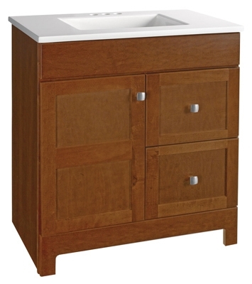 Shop Allenton 36 5 W Auburn Shaker Vanity With Cultured Marble Top