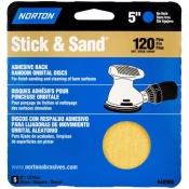 5" 120 Grit Stick & Sand Disc - 5 Pack