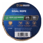3/8" X 50' Twisted Sisal Rope, Natural