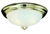 2 Light Polished Brass Dome Indoor Ceiling Fixture