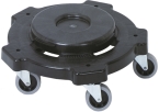 Huskee 3255 Round Trash Can Dolly, 20 - 55 Gal, 18 In Dia 5 In H, Polyethylene Plastic