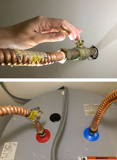 Water Heater Cutoff and Disconnect