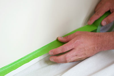 Choosing the right painter’s tape helps create clean lines.