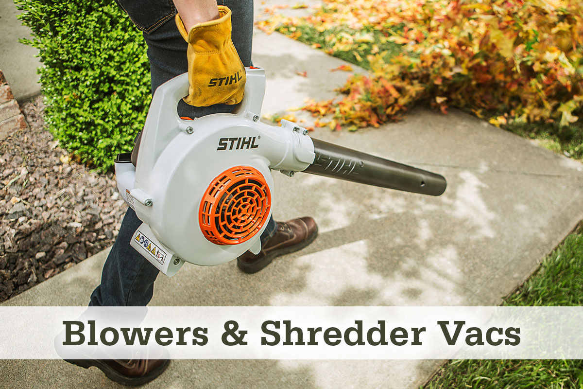 Keep your driveway and sidewalks clean with STIHL blowers and shredder vacs.
