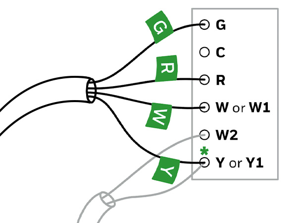 wire-to-terminal diagram for thermostats